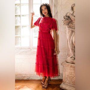 NWOT Ivy City Co Red Anastasia Dress